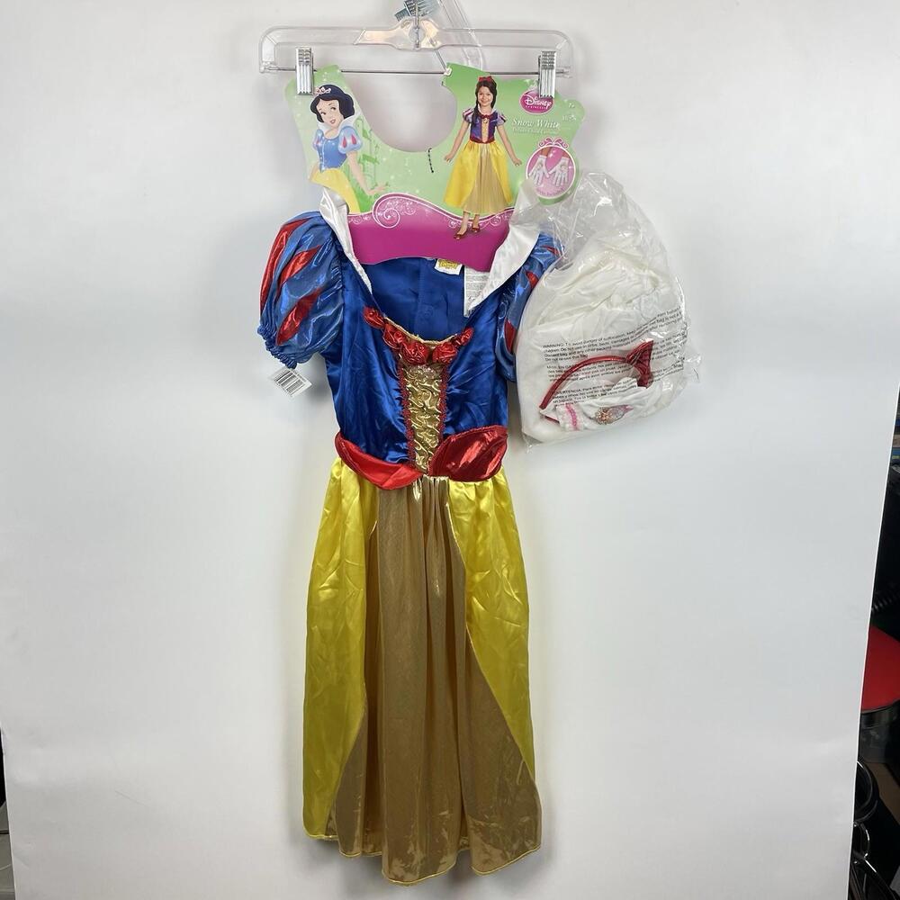 Disney Princess Snow White Deluxe Costume Dress Size M 7-8 with Gloves Halloween